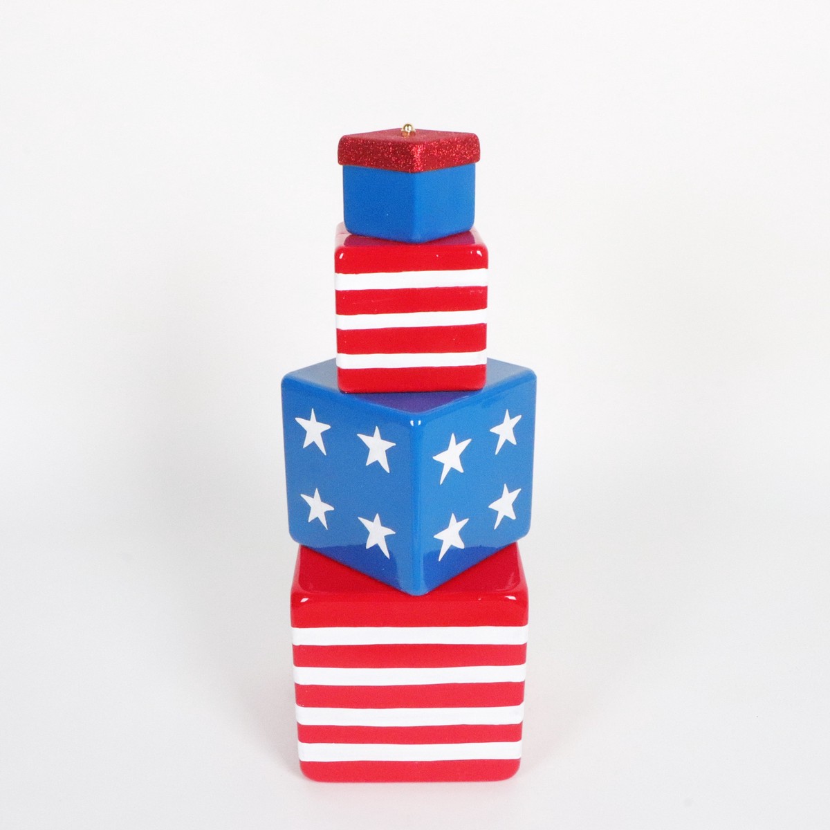 4th of July Stacked Giftbox Tower, 28"