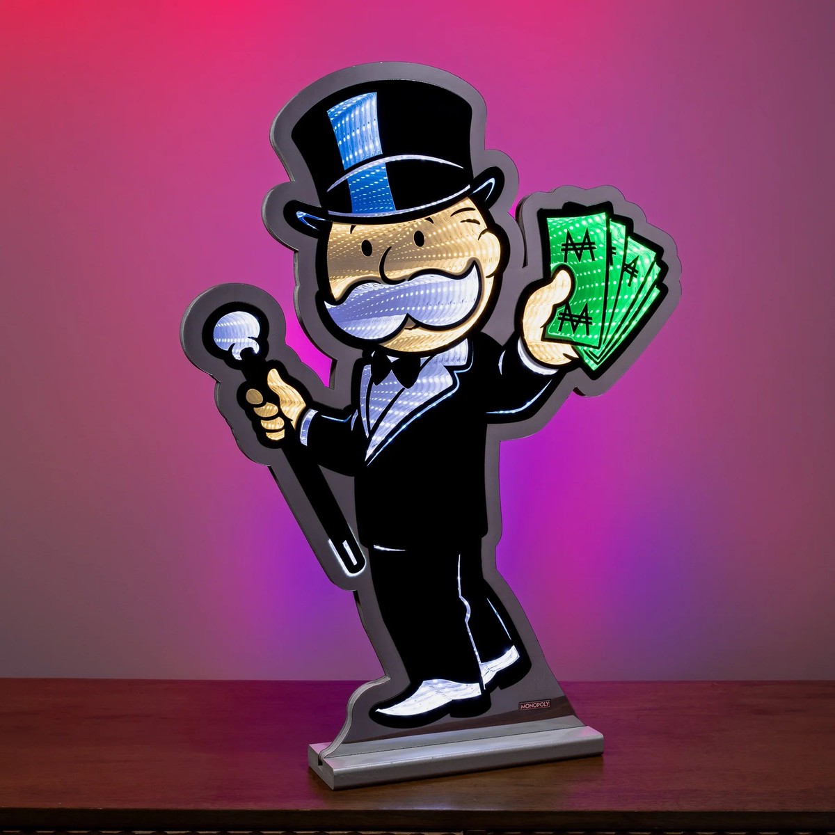 Hasbro Monopoly Mr. Monopoly Infinity Light, Acrylic, W/ UL Plug, 23.5"