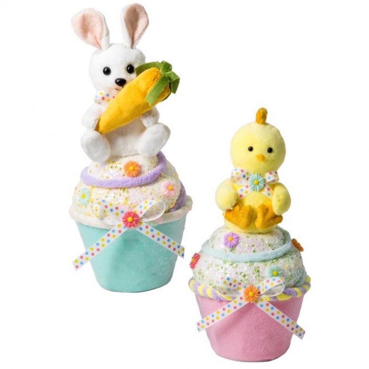Styro Bunny/Chick Cupcake Figurine, 10.5" (2 styles - sold individually)