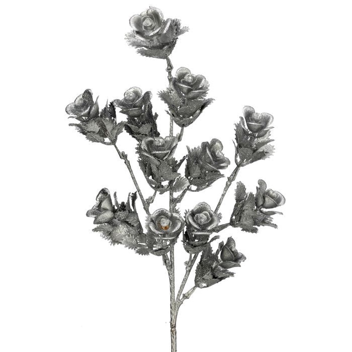 Painted Small Rose Spray, 19" (Silver)