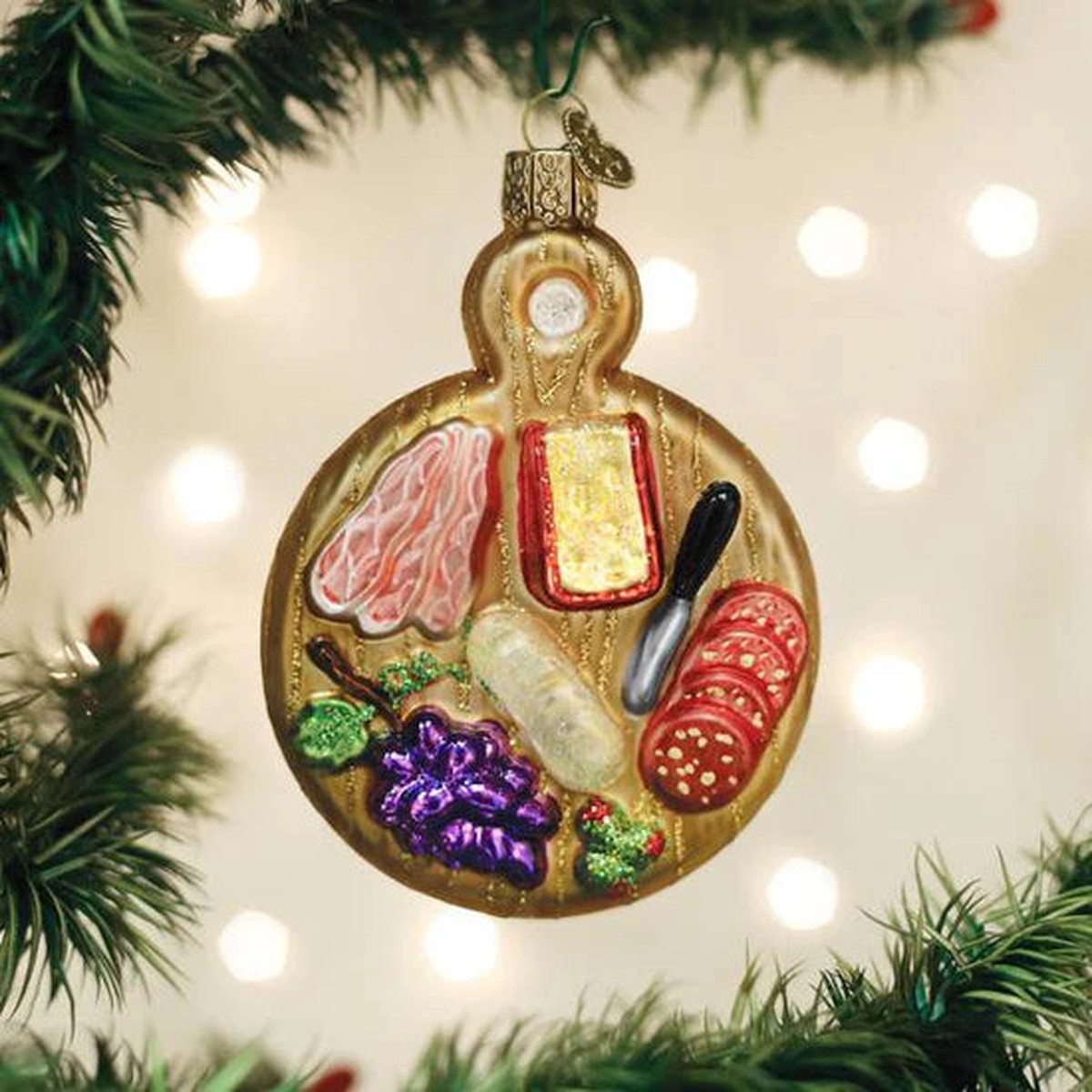 Charcuterie Board Ornament, 4.25"
