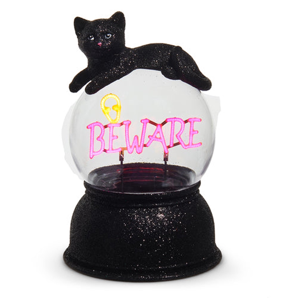 Lighted Neon Cat Globe, 7"