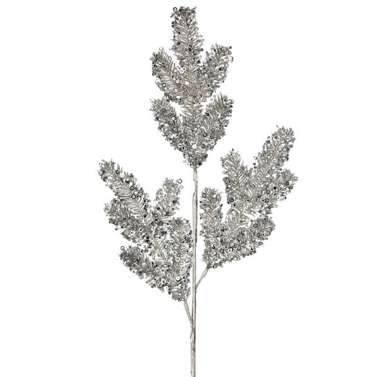 Glitter/Sequin Angel Pine Spray, 30" (Silver)