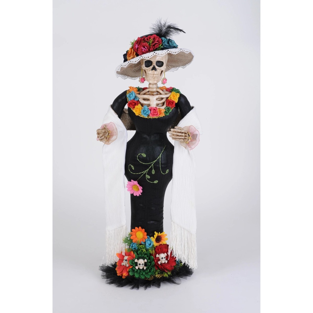 "Flores" Lady Skeleton Large Figurine, 23"