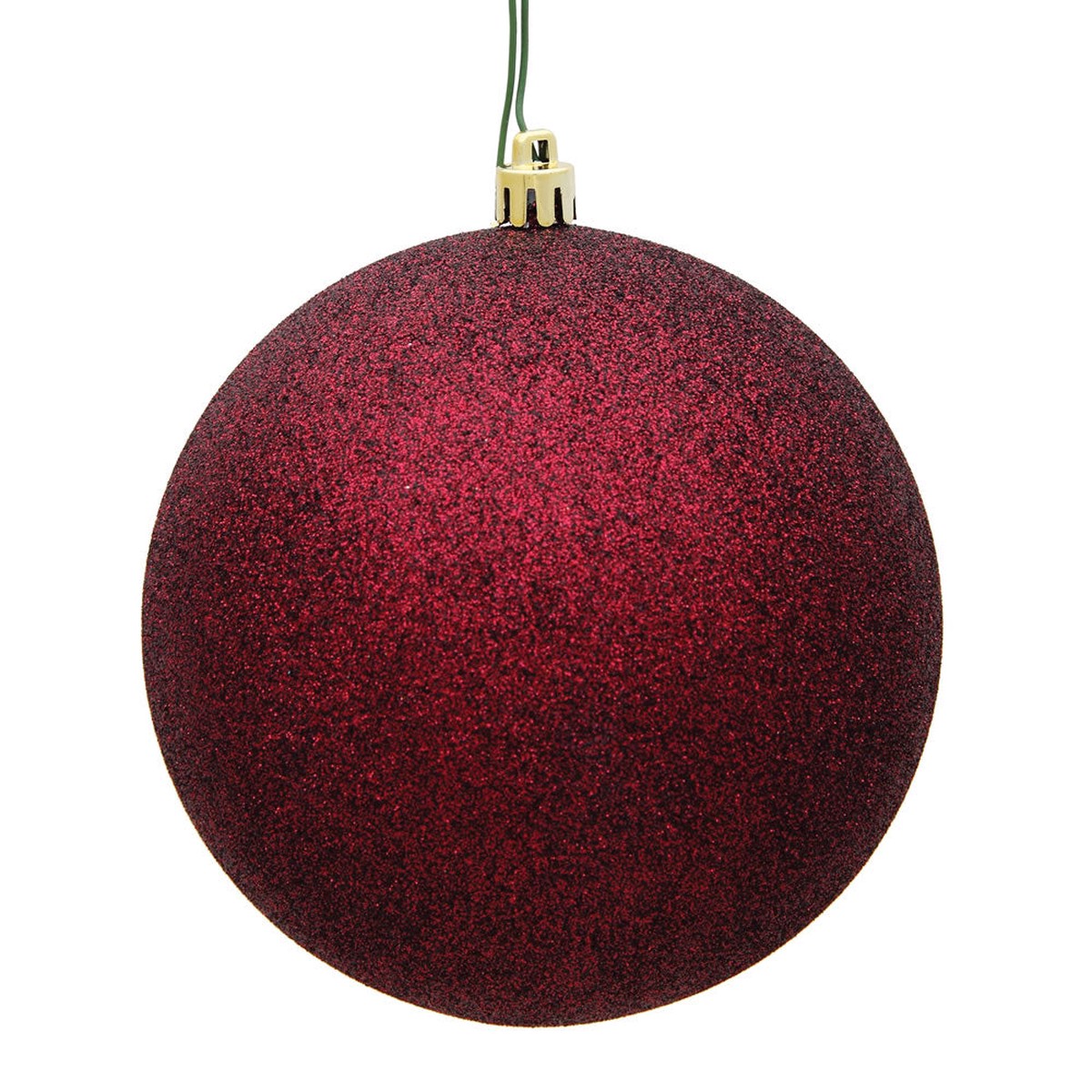 Shatterproof Wine Red Glitter Ball Ornament, 4" (100MM)