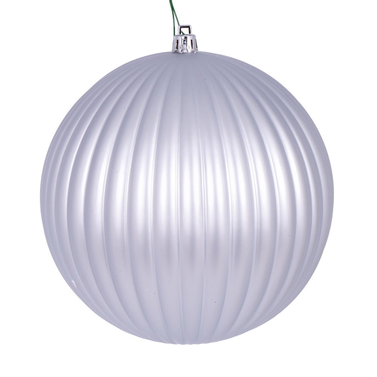 Shatterproof Silver Matte Ball Ornament, 6"