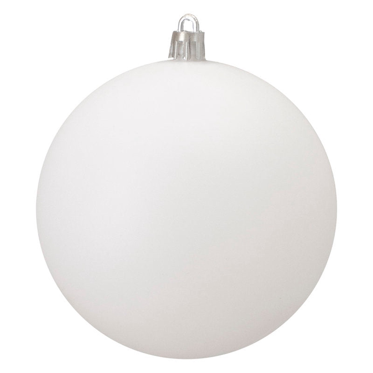 Shatterproof White Matte Ball Ornament, 4" (100MM)