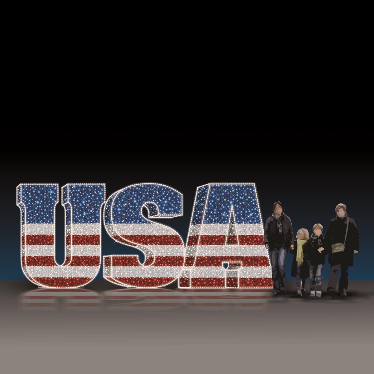 USA Striped Display
