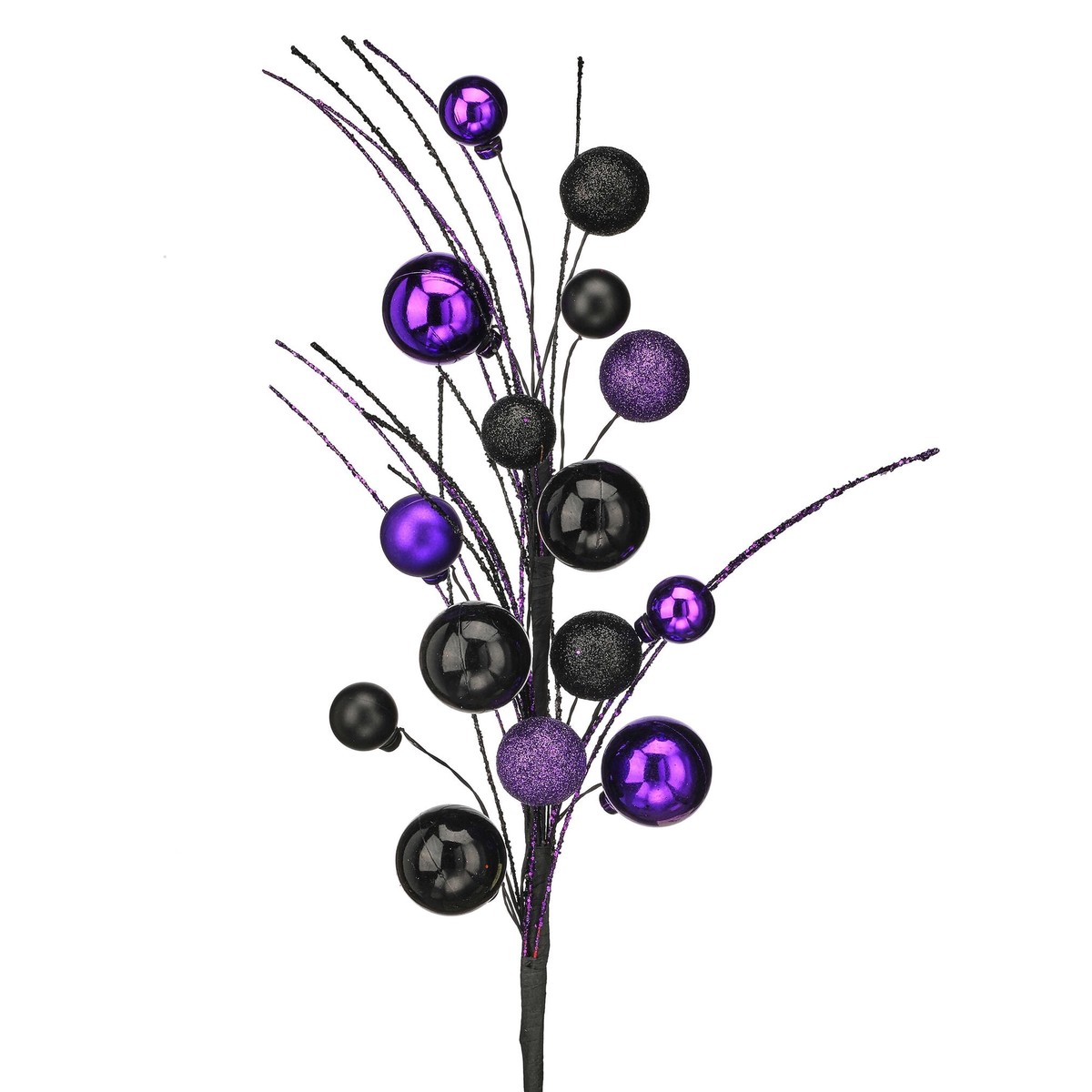 Glitter Halloween Ball Spray, 20" (Purple/Black)