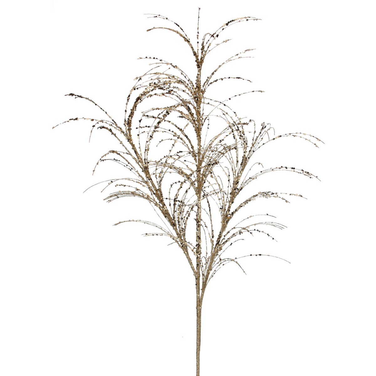 Glitter/Sequin Pampas Gras Spray, 34" (Champagne/Gold)