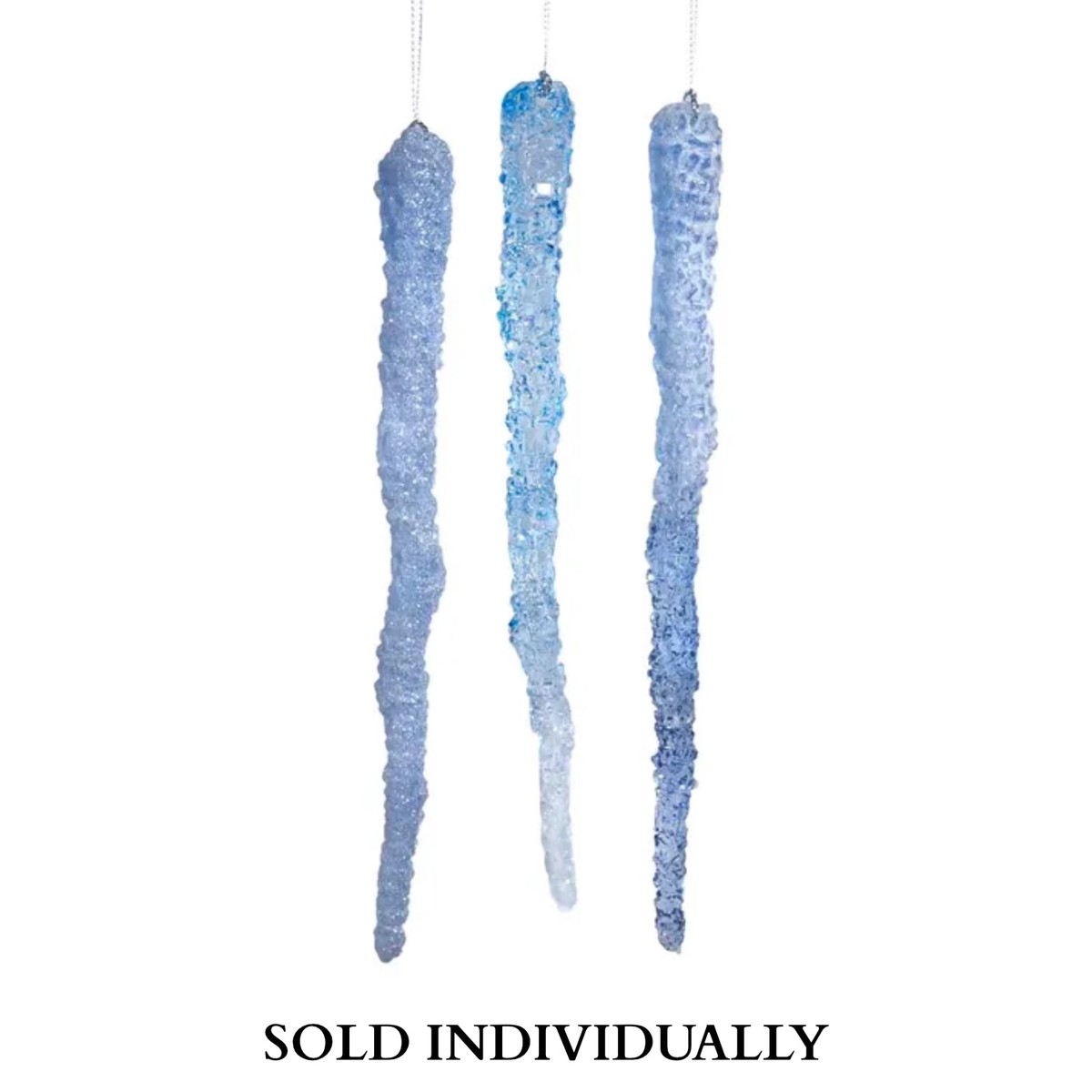 Blue and Clear Icicle Ornaments (3 Styles Sold individually)