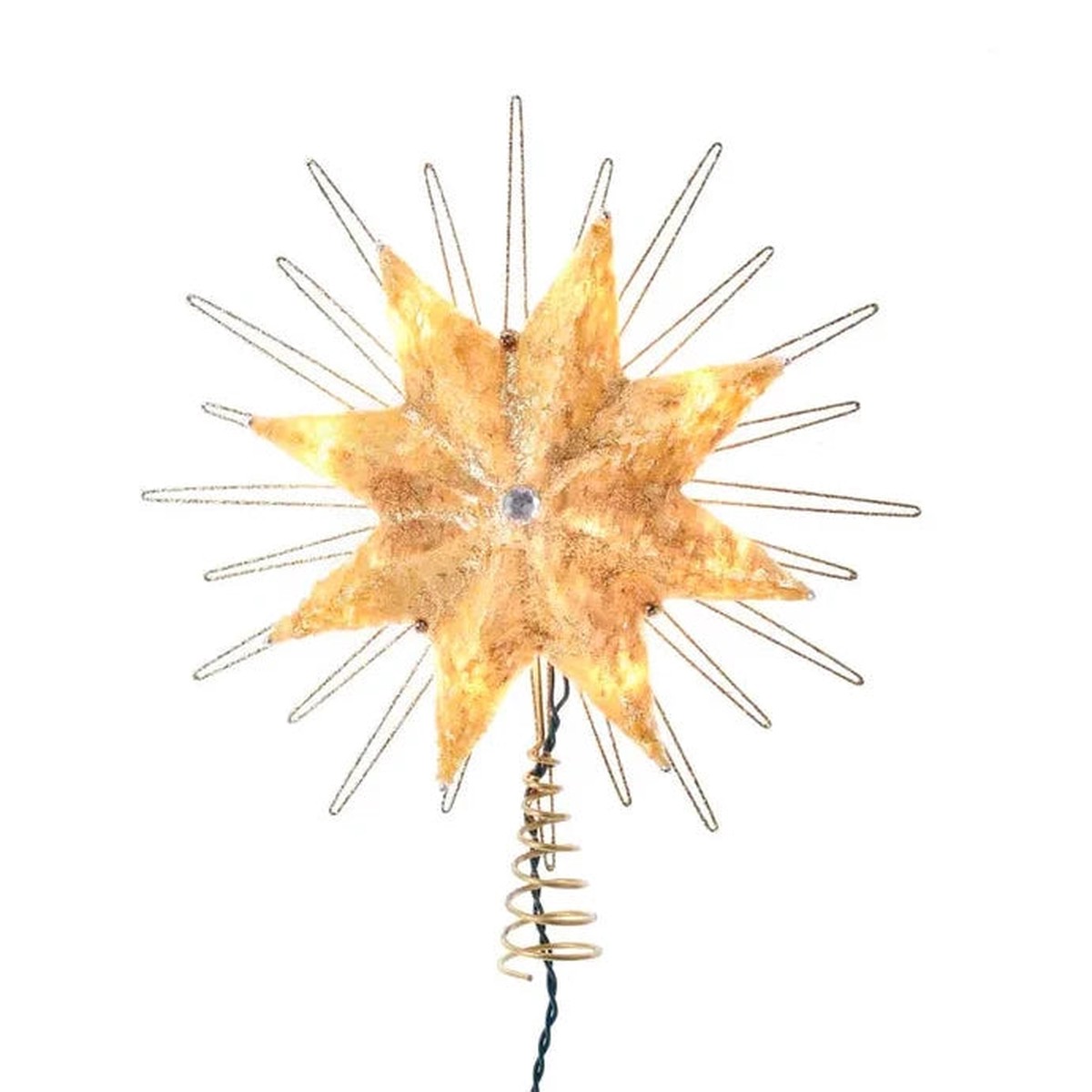 10-Light Capiz Gold Star Treetop, 12" (UL)