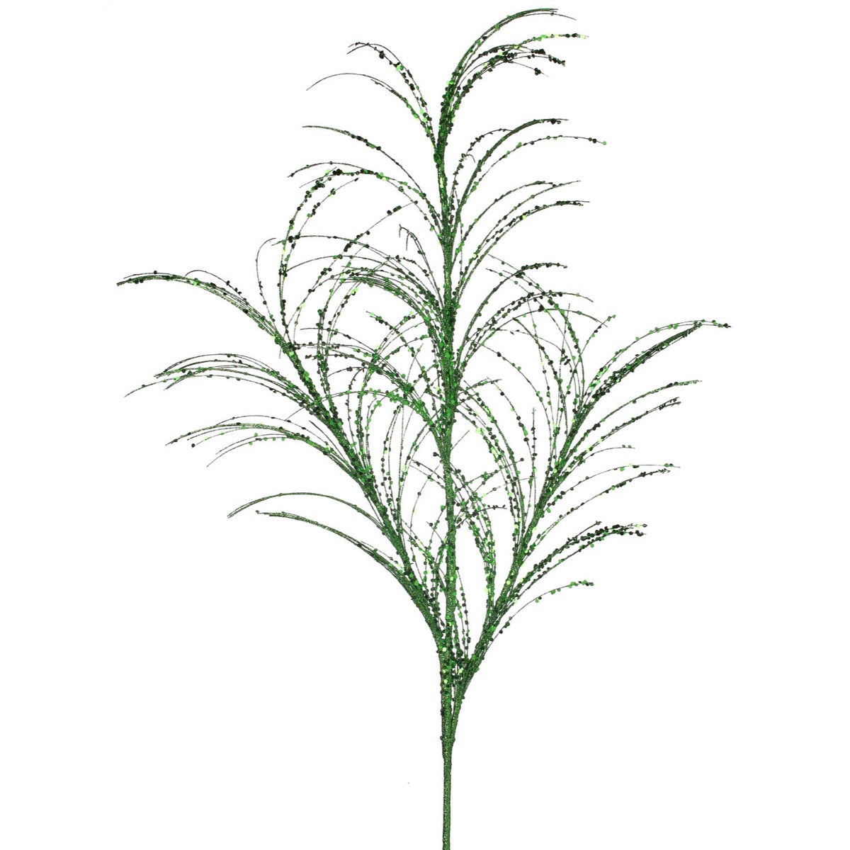 Glitter Sequin Pampas Grass Spray, 34" (Green)