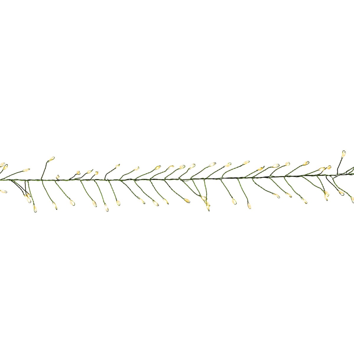 10' Warm White/Transparent Wire Cluster Garland Light Set