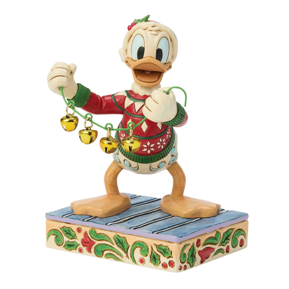Jim Shore Disney Traditions Donald Duck with Bells Figurine, 4.75"