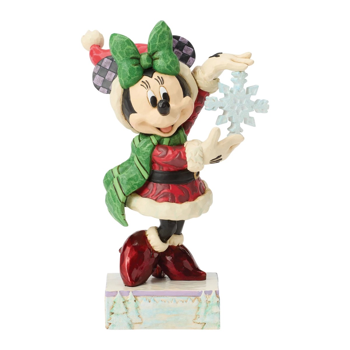 Jim Shore Disney Traditions Minnie with Snowflake Figurine, 5.5"