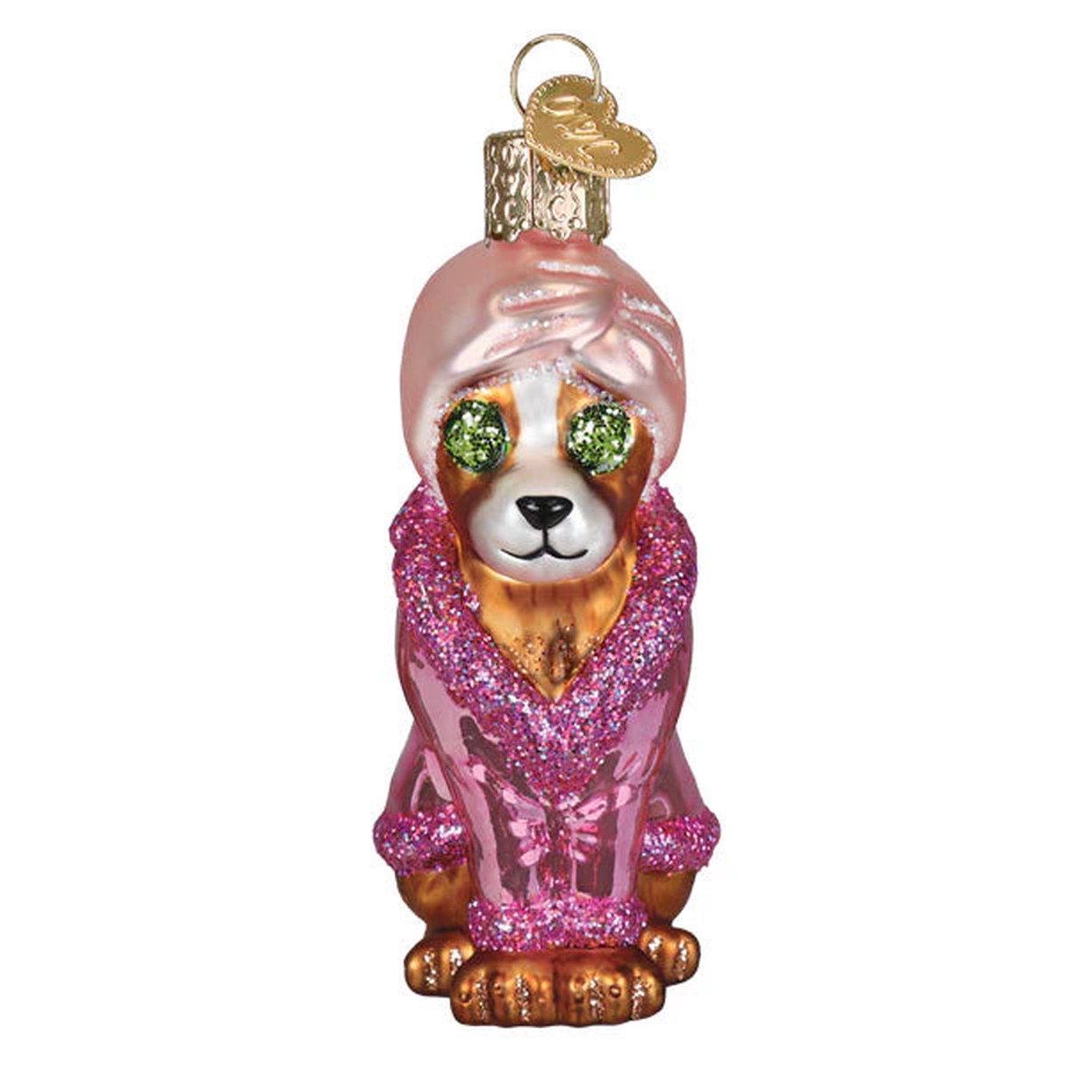 Spa Dog Ornament, 3.5"
