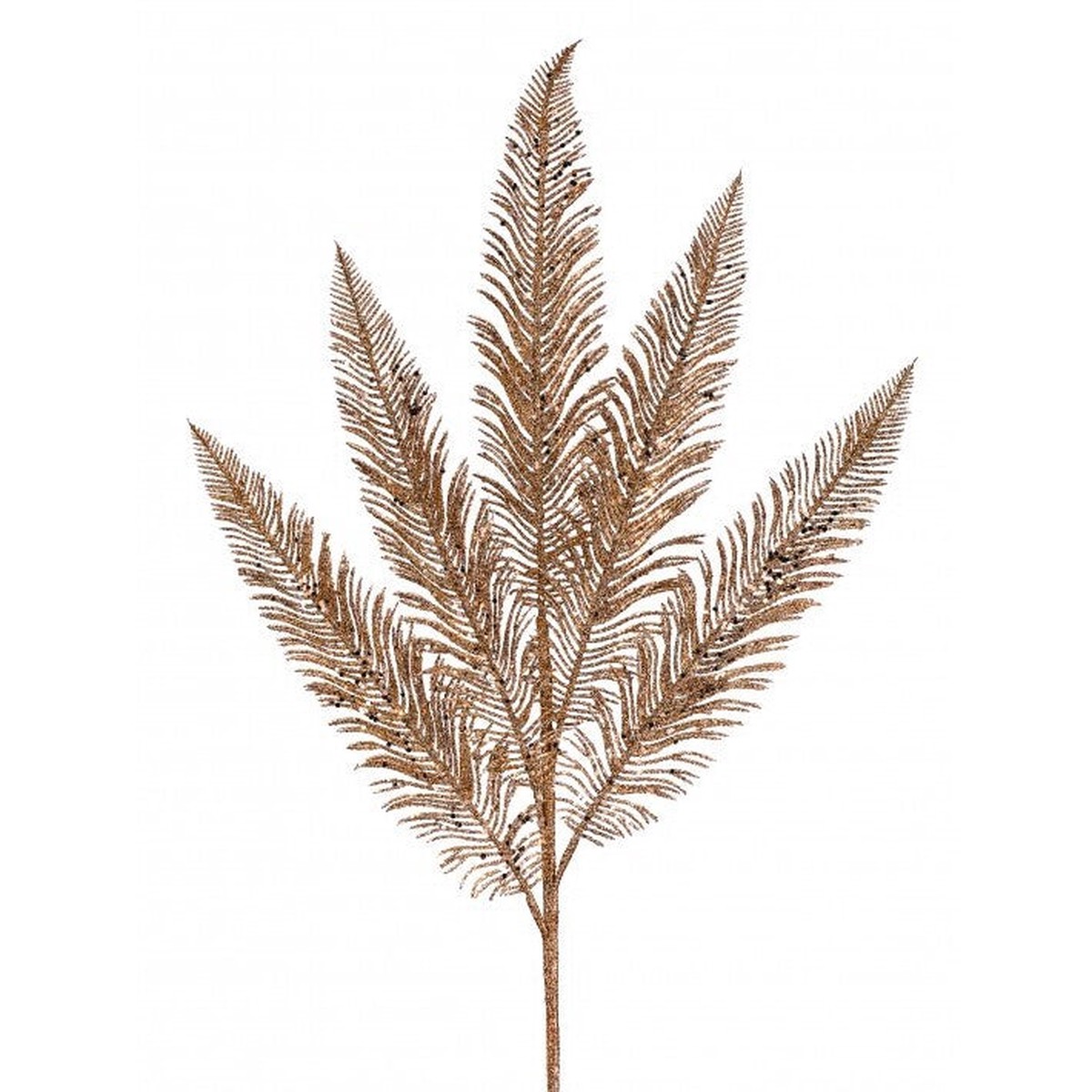 Glitter Sequin Fern Spray x5, 32" (Champagne)