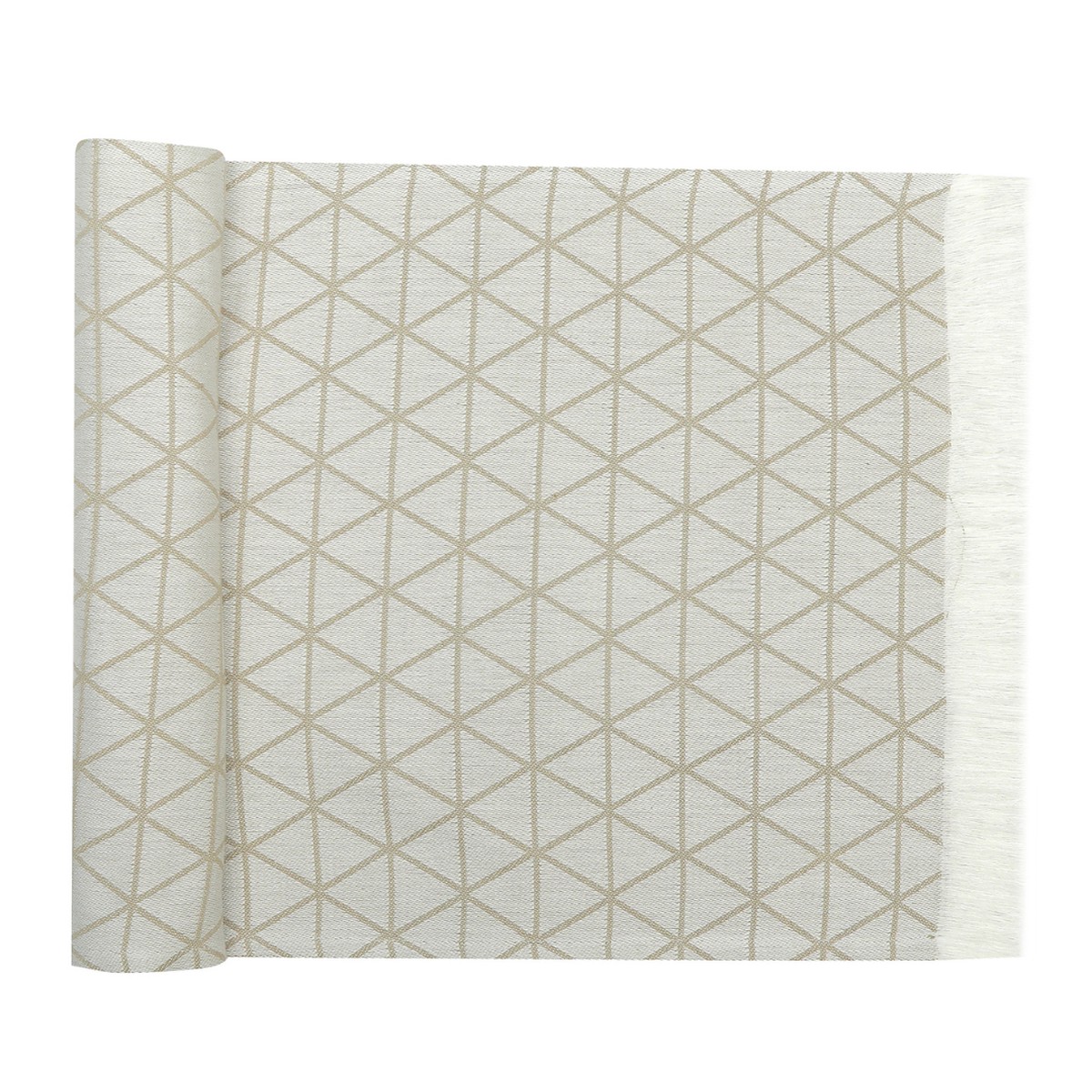 Jacquard Table Runner 35x250cm Taupe