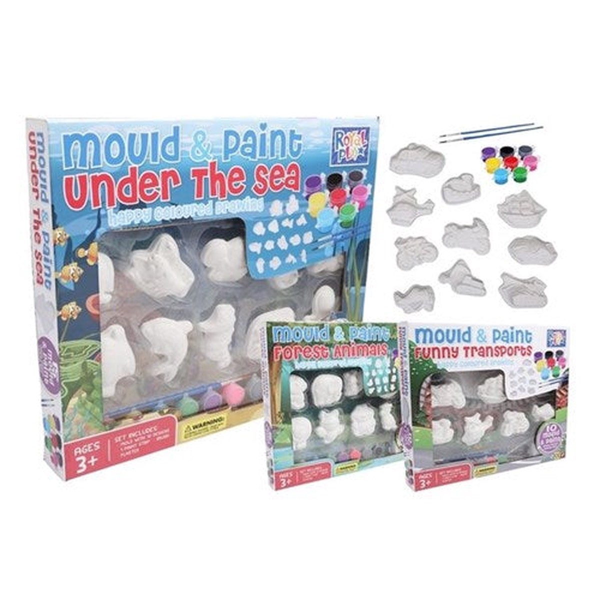Mould & Paint Set Ocean Animals Transport
