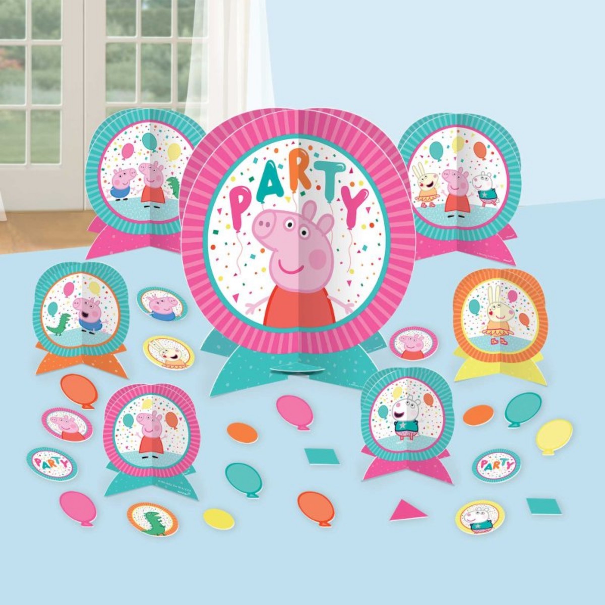 Peppa Pig Confetti Party Table Decorating Kit 27pk
