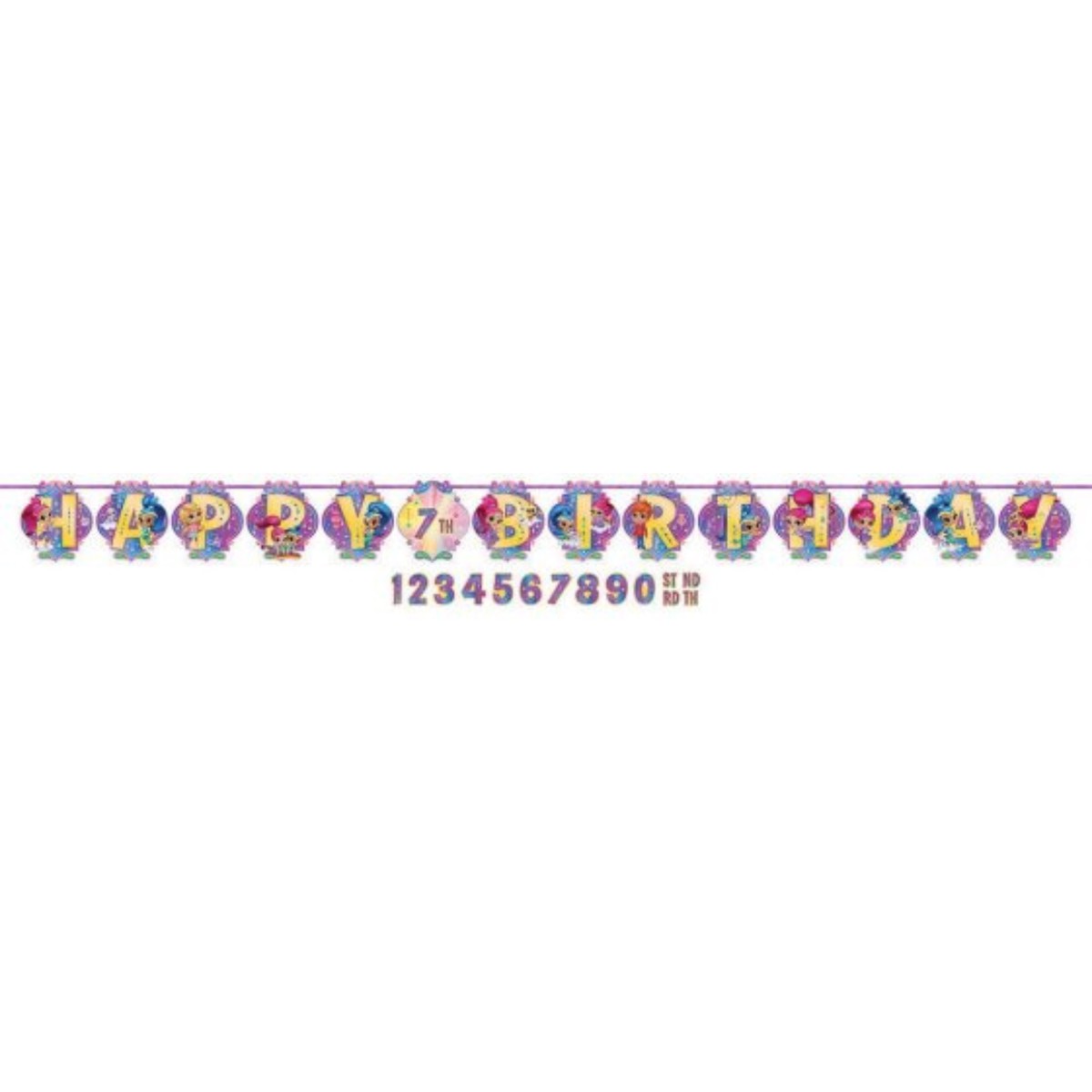 Shimmer and Shine Letter Banner Ribbon