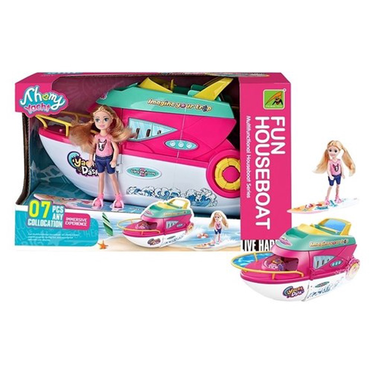 Small Doll with Large Boat Set