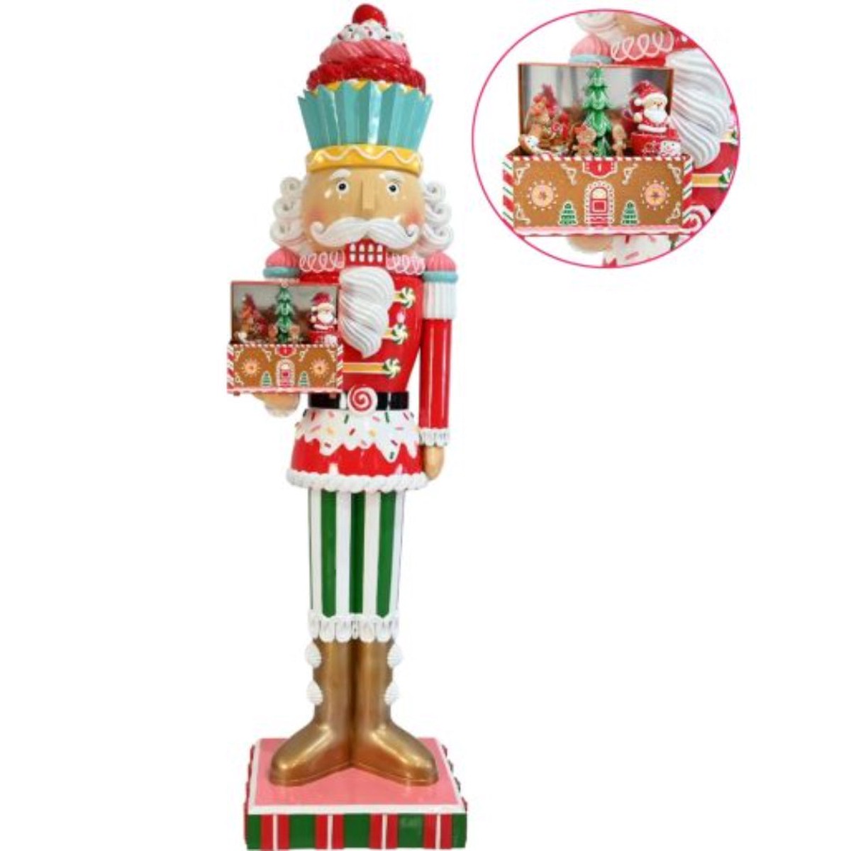 Animated Candy Nutcracker w Music 216cm