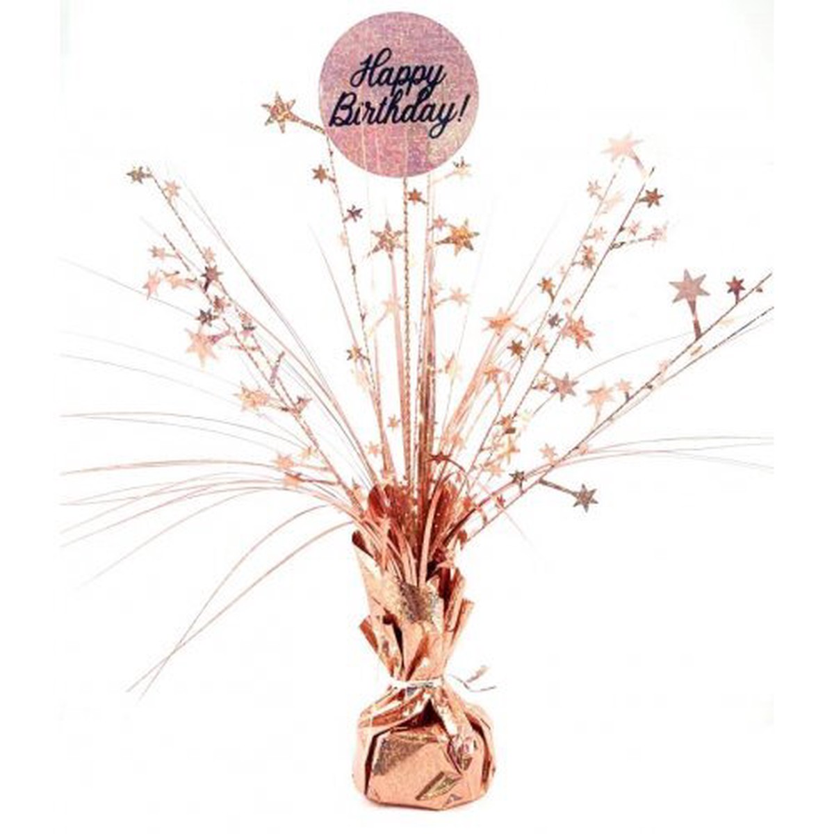HAPPY BDAY Table Centrepiece (Rose Gold)
