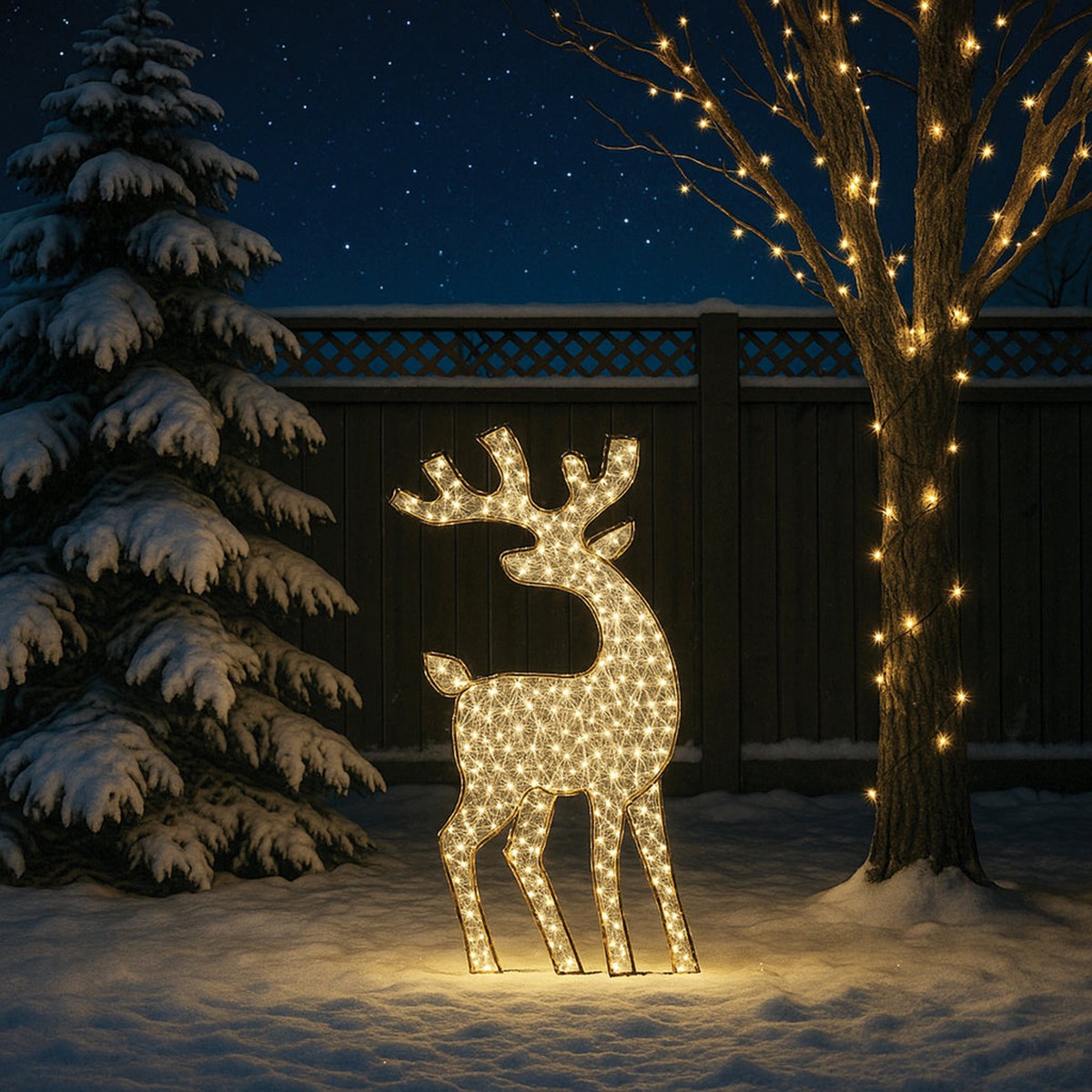 2D Mesh Reindeer With Twinkle LED 1.8m - Warm White