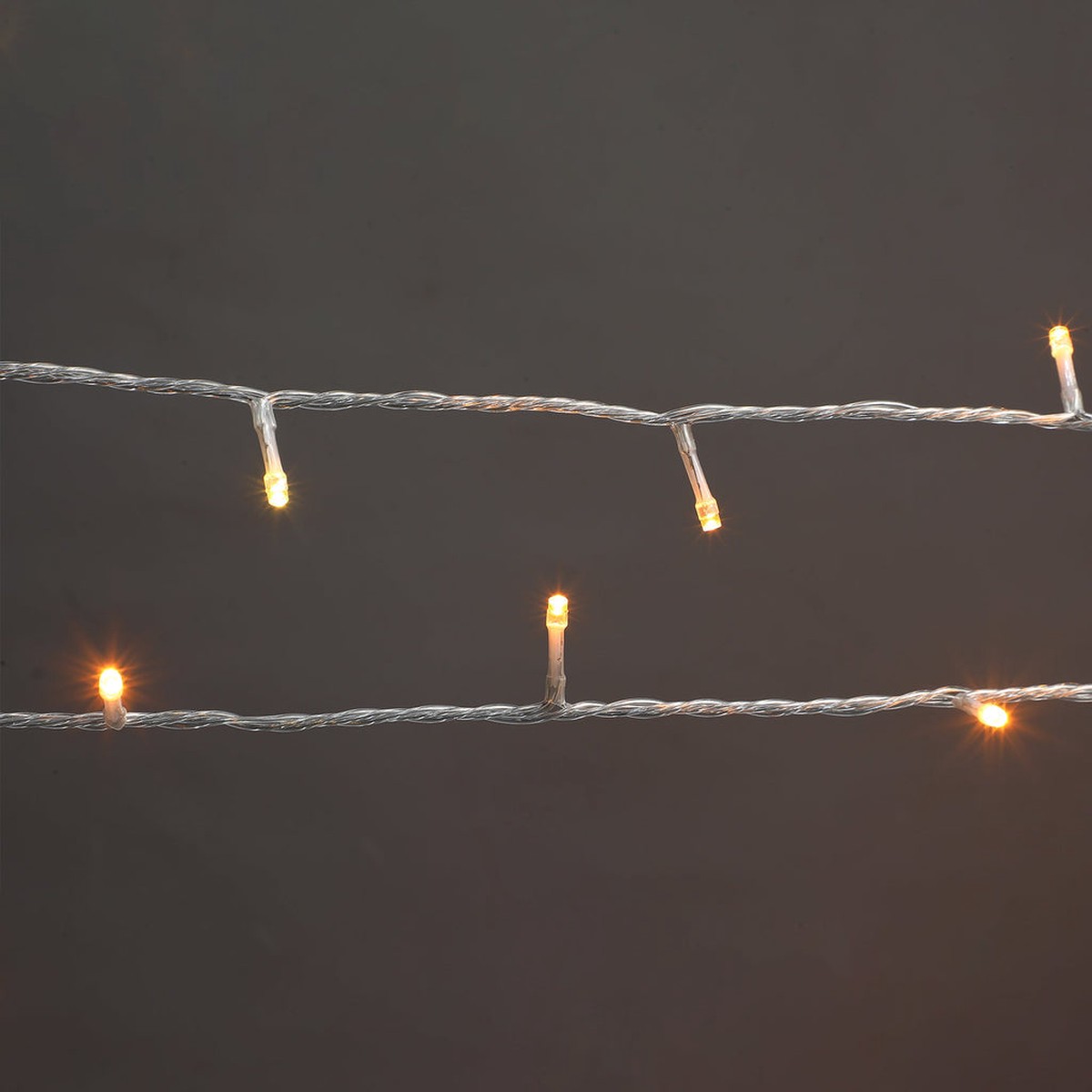 520 LED Fairy Light Chain Clear Cable Amber