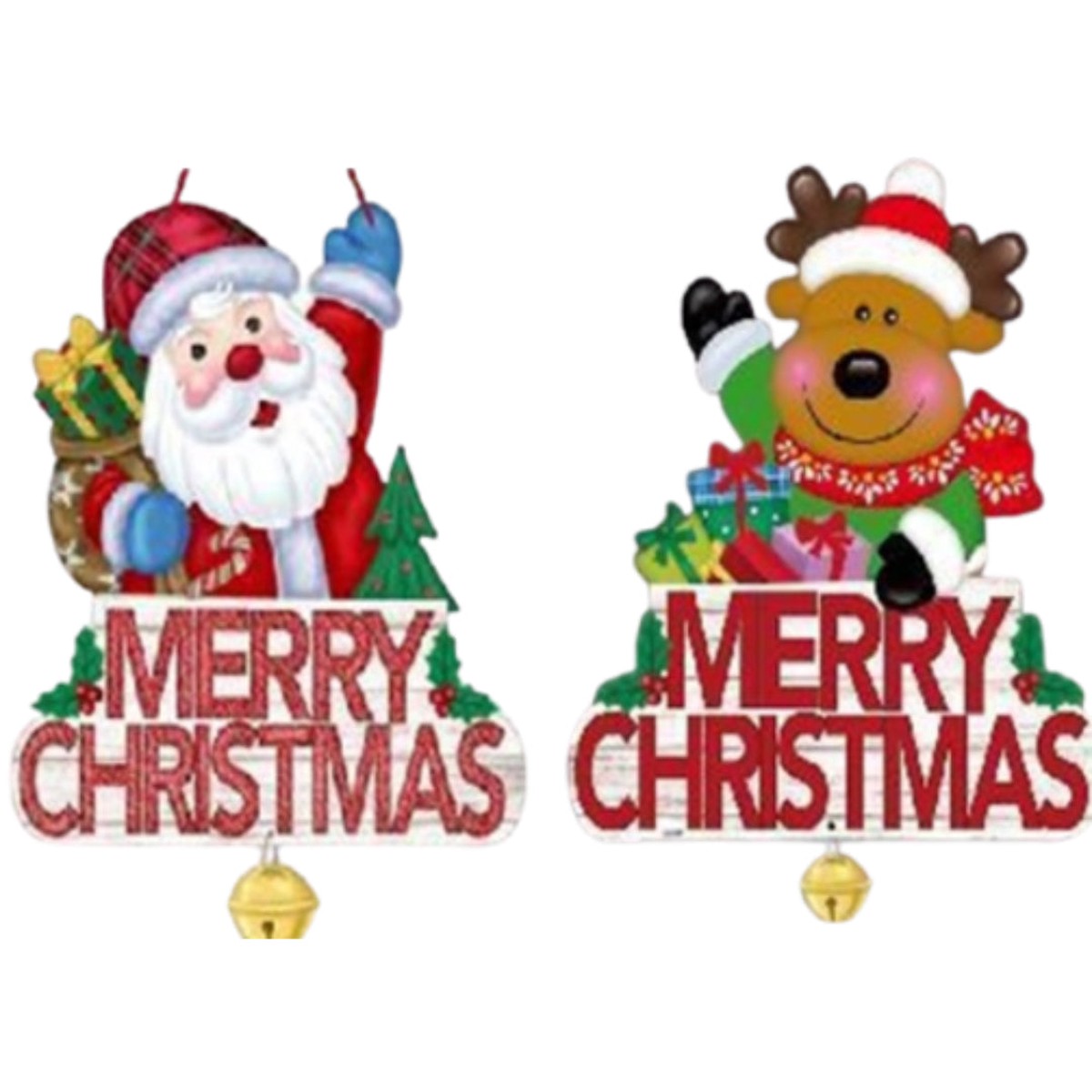 Santa & Reindeer D?cor 37cm