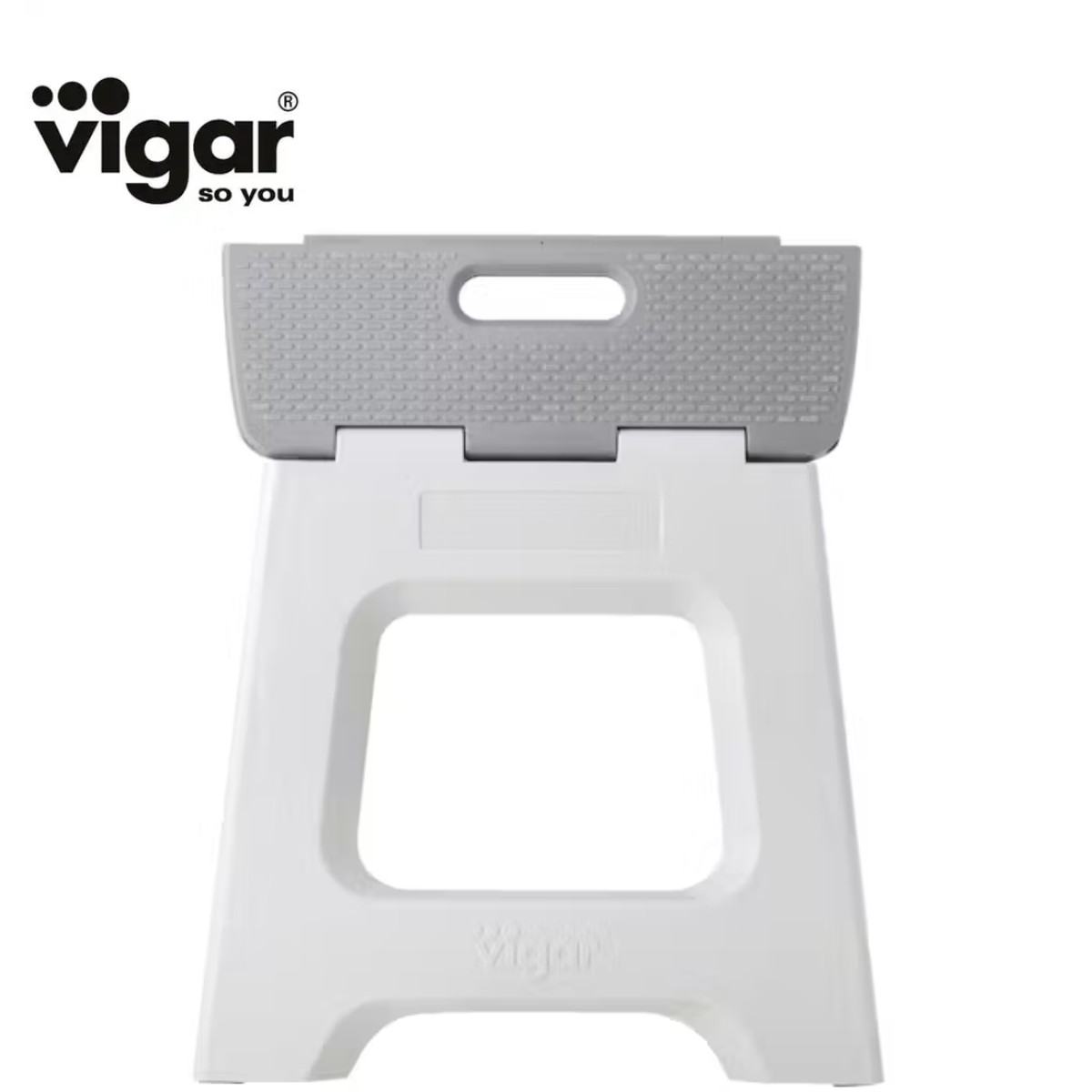 Compact Foldable Stool Grey 32cm