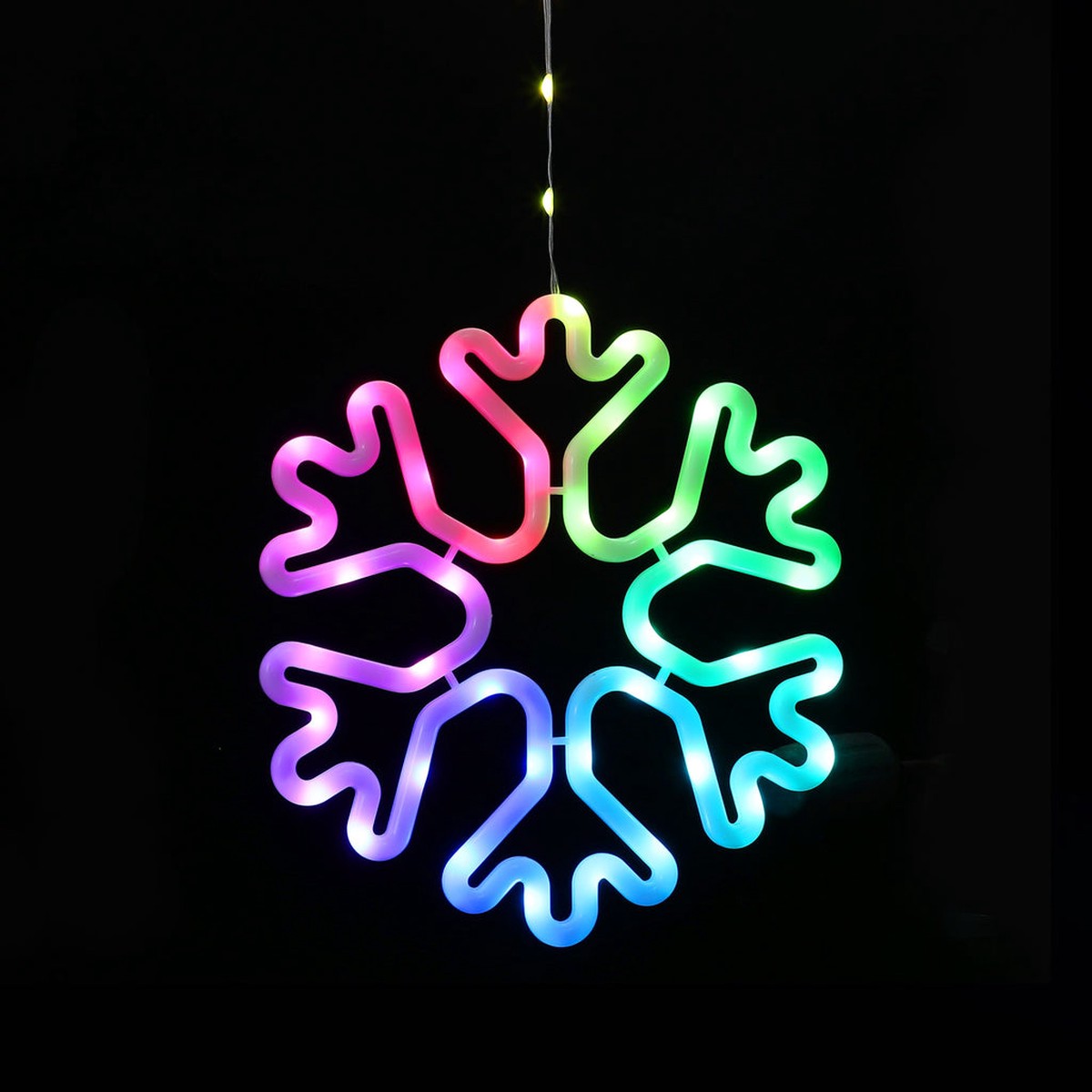LED RGB Snowflake Window Display