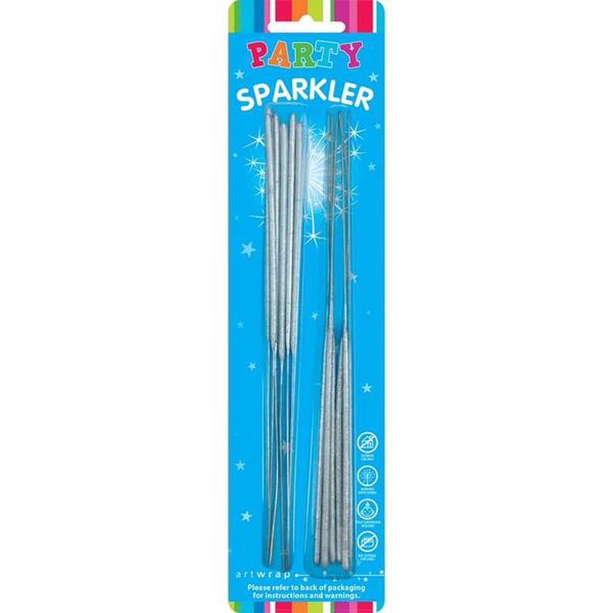 SPARKLER 20CM 12PK SILVER