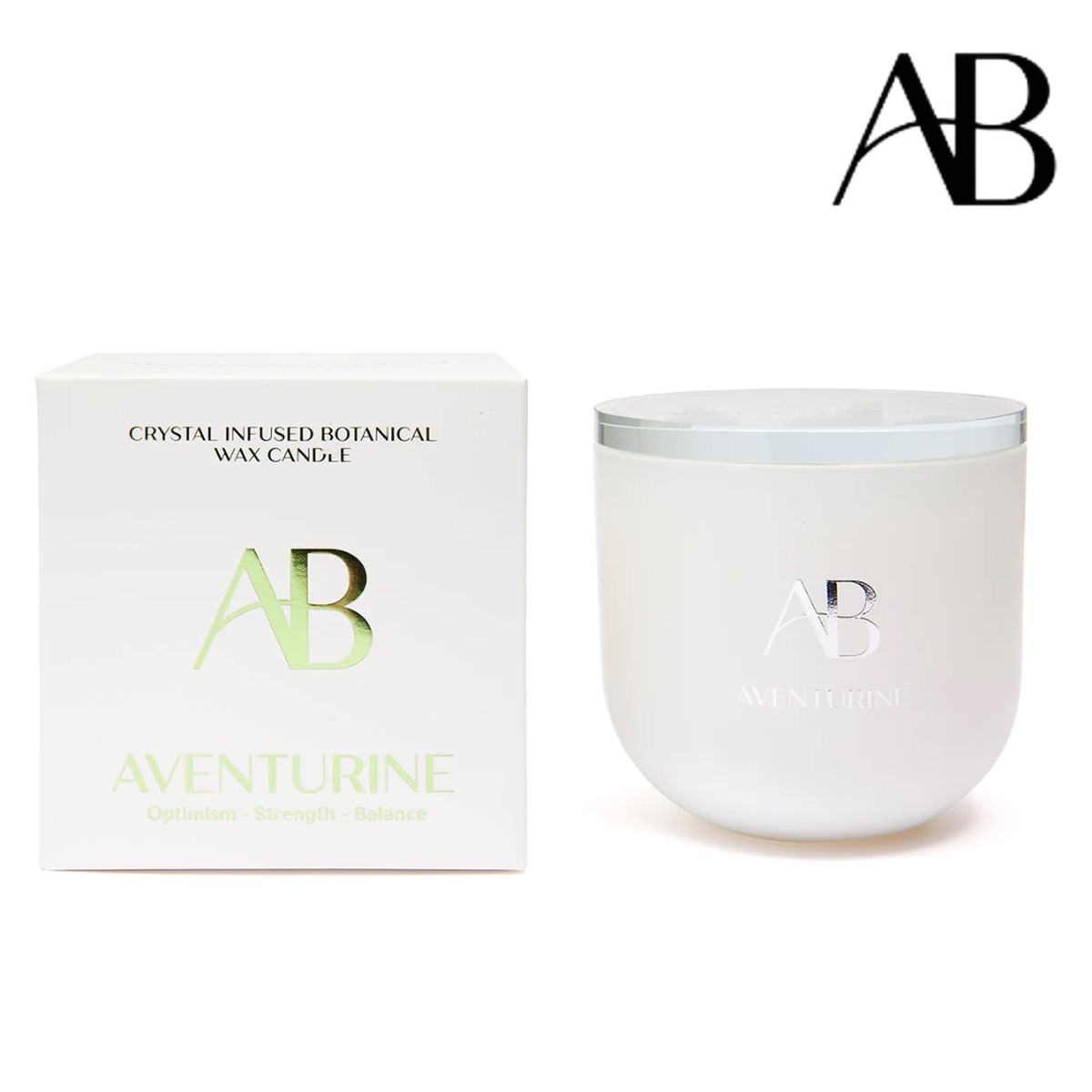 Crystal Candle Candle 340g Aventurine - Aromabotanical