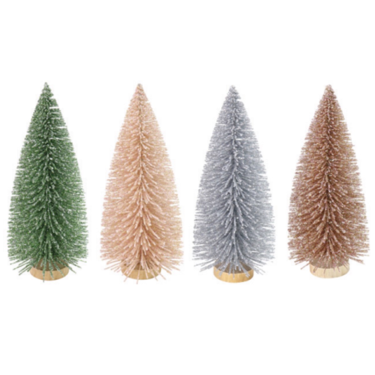 Glitter Spiky Tree Naturals 14cm Assorted