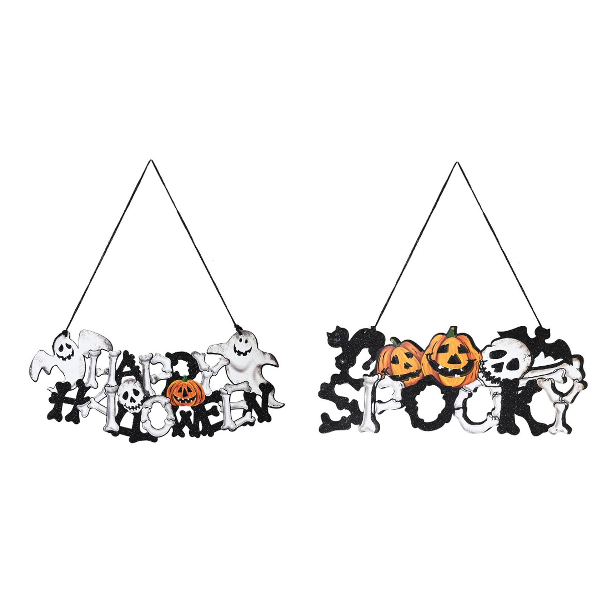Halloween Hanging Sign 46Cm Asst