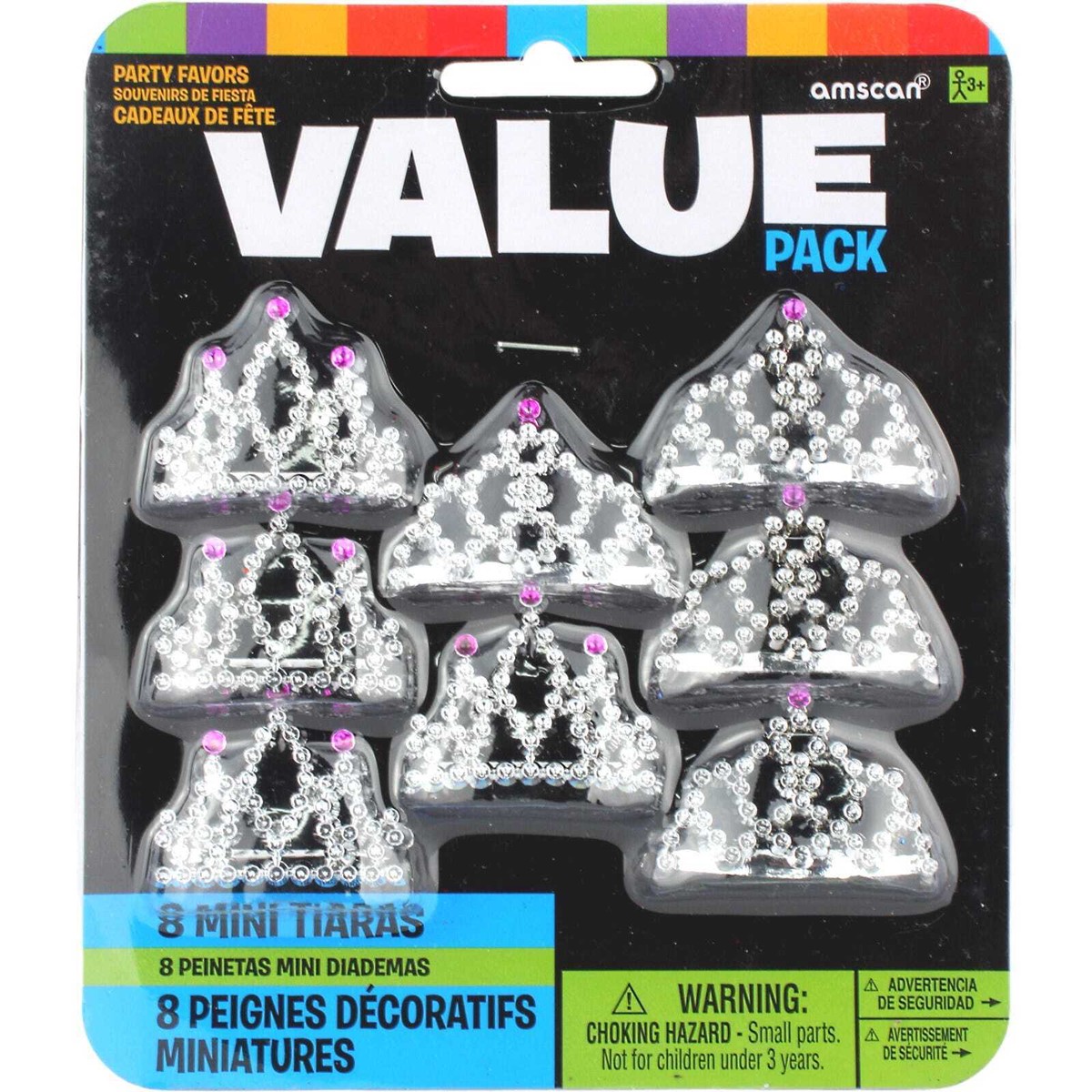 Party Favor - Mini Tiara 8Pk