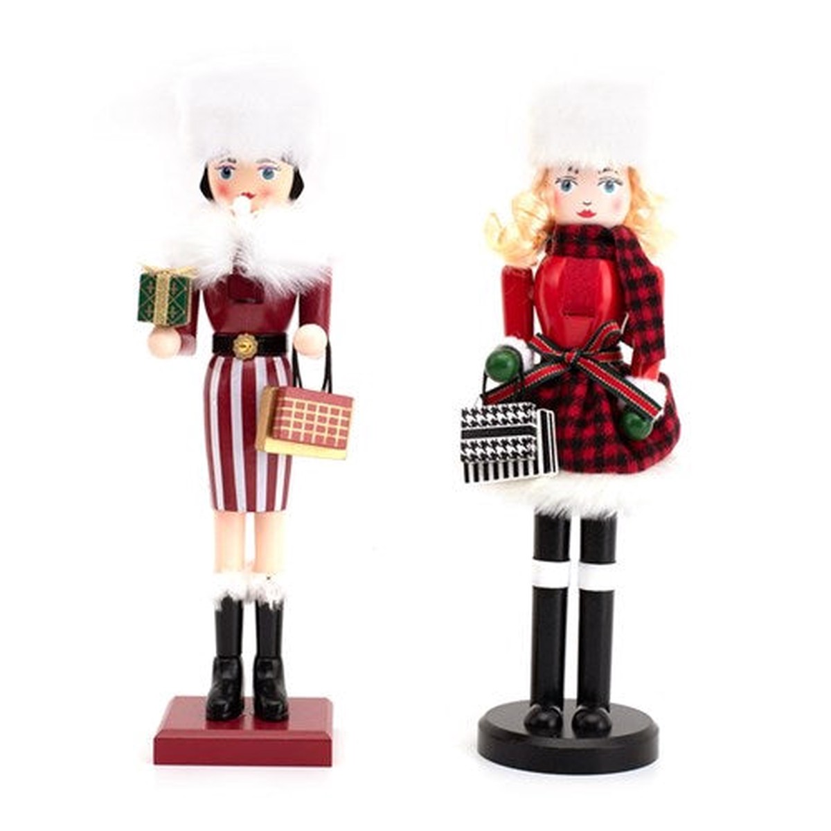 French Chic Lady Nutcrackers 38cm 2 assorted