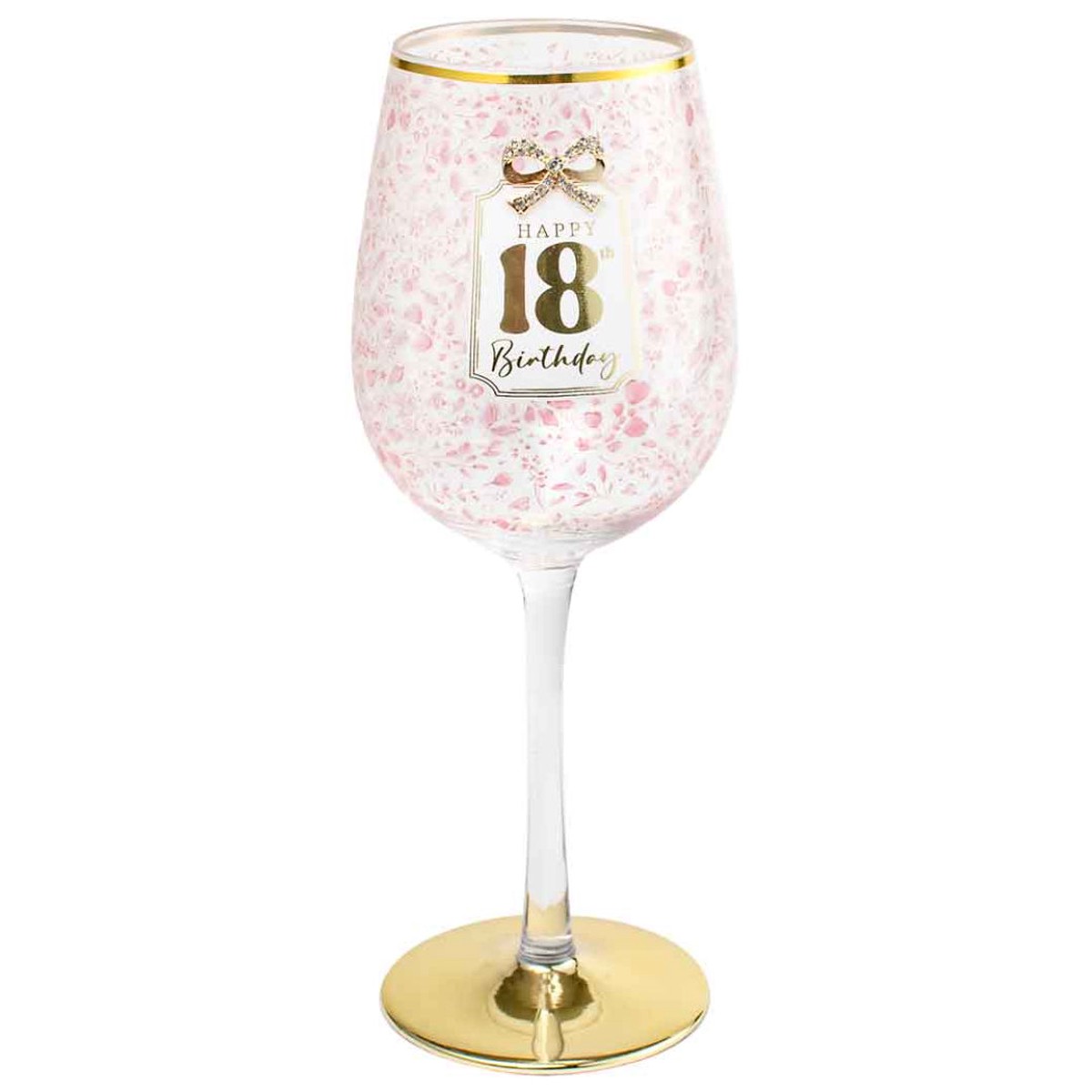 18Th Pretty Bow Wine Glass 400ml