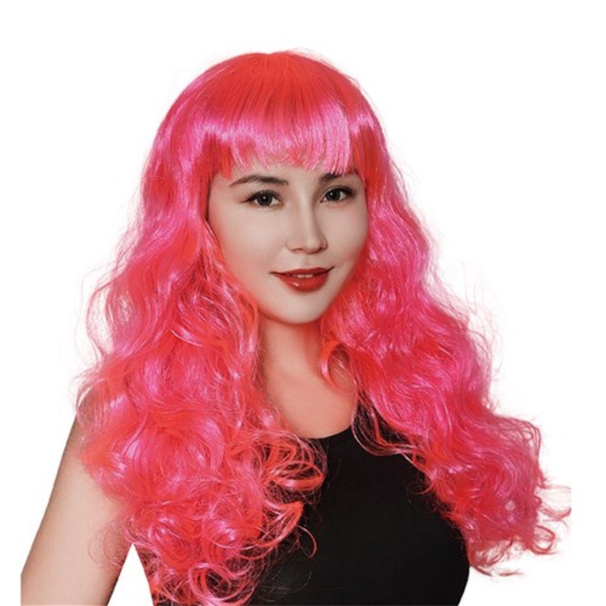 WIG WAVY LONG PINK