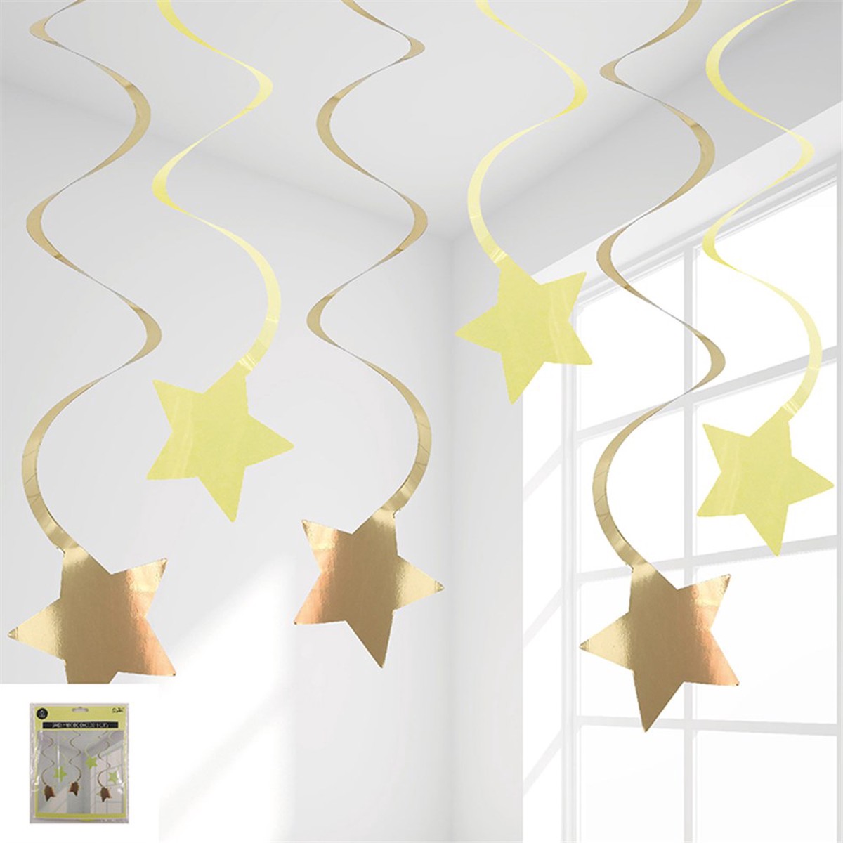 Swirls Luxe Yellow 6Pk