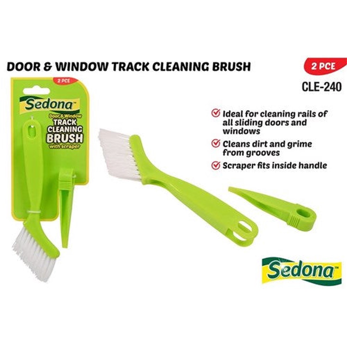 Track Cleaning Brush with Scraper