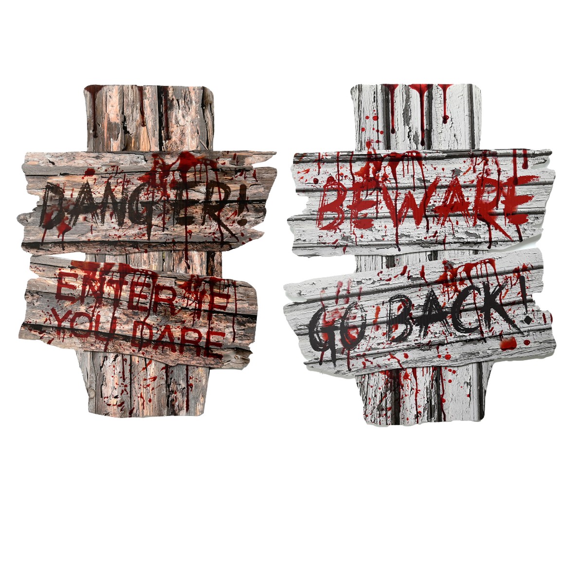 Halloween Warning Sign Asstd 36cm