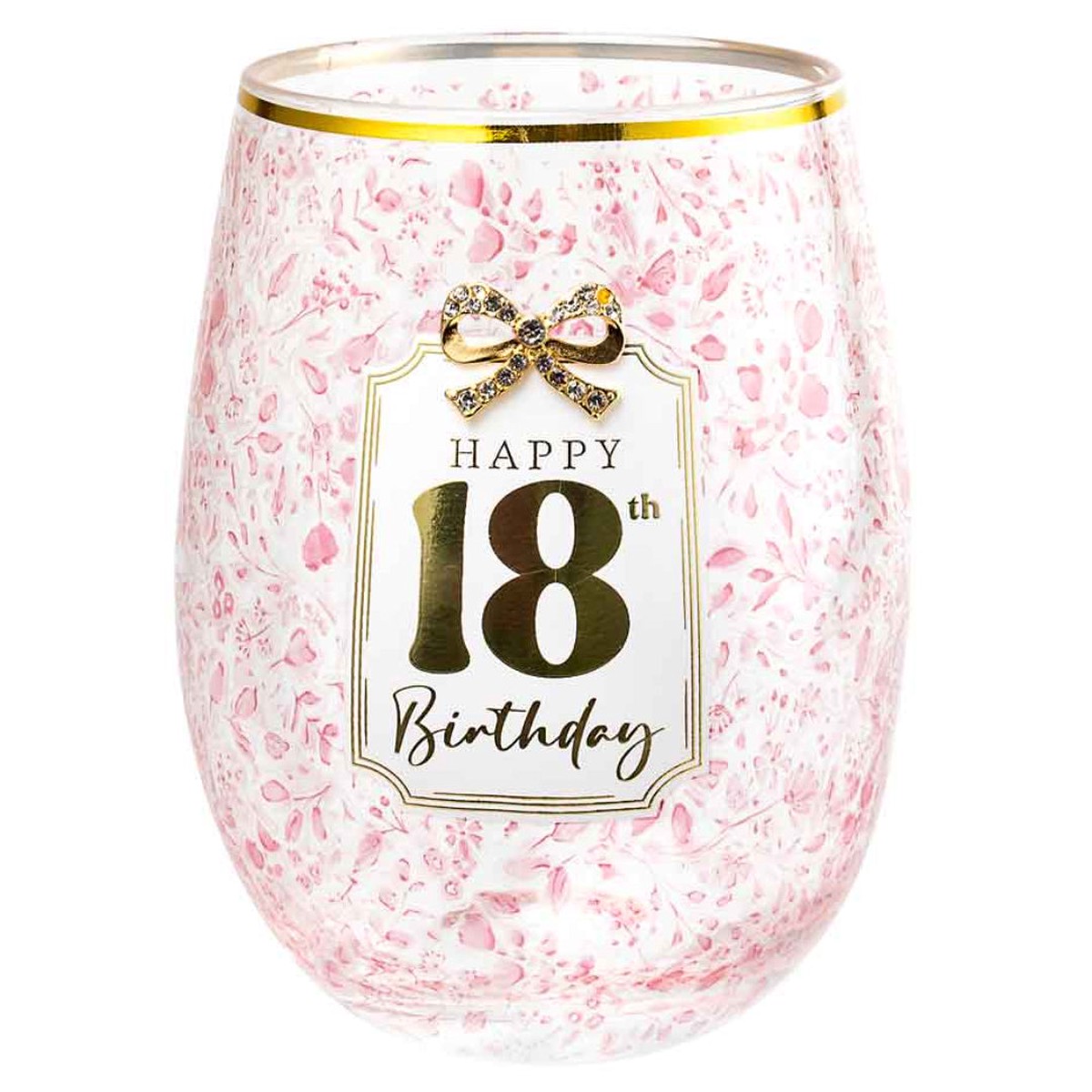 18Th Stemless Pretty Bow Glass 560ml