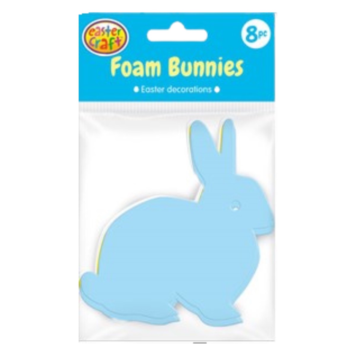 Foam Crouching Bunnies 8 Pack