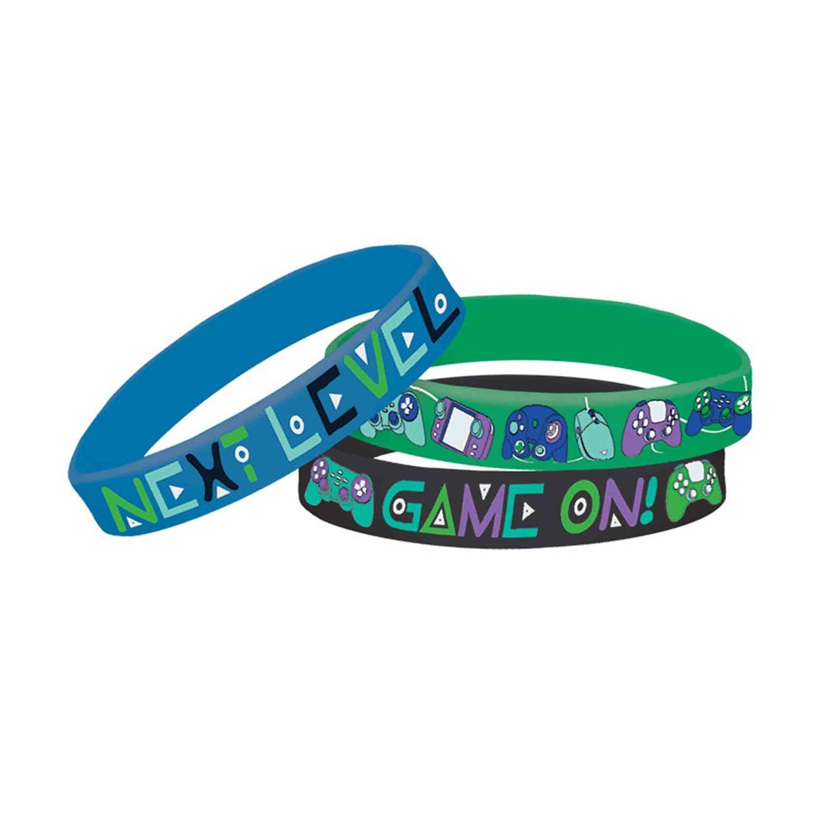 Party Favours Game On Rubber Bracelet 6Pk
