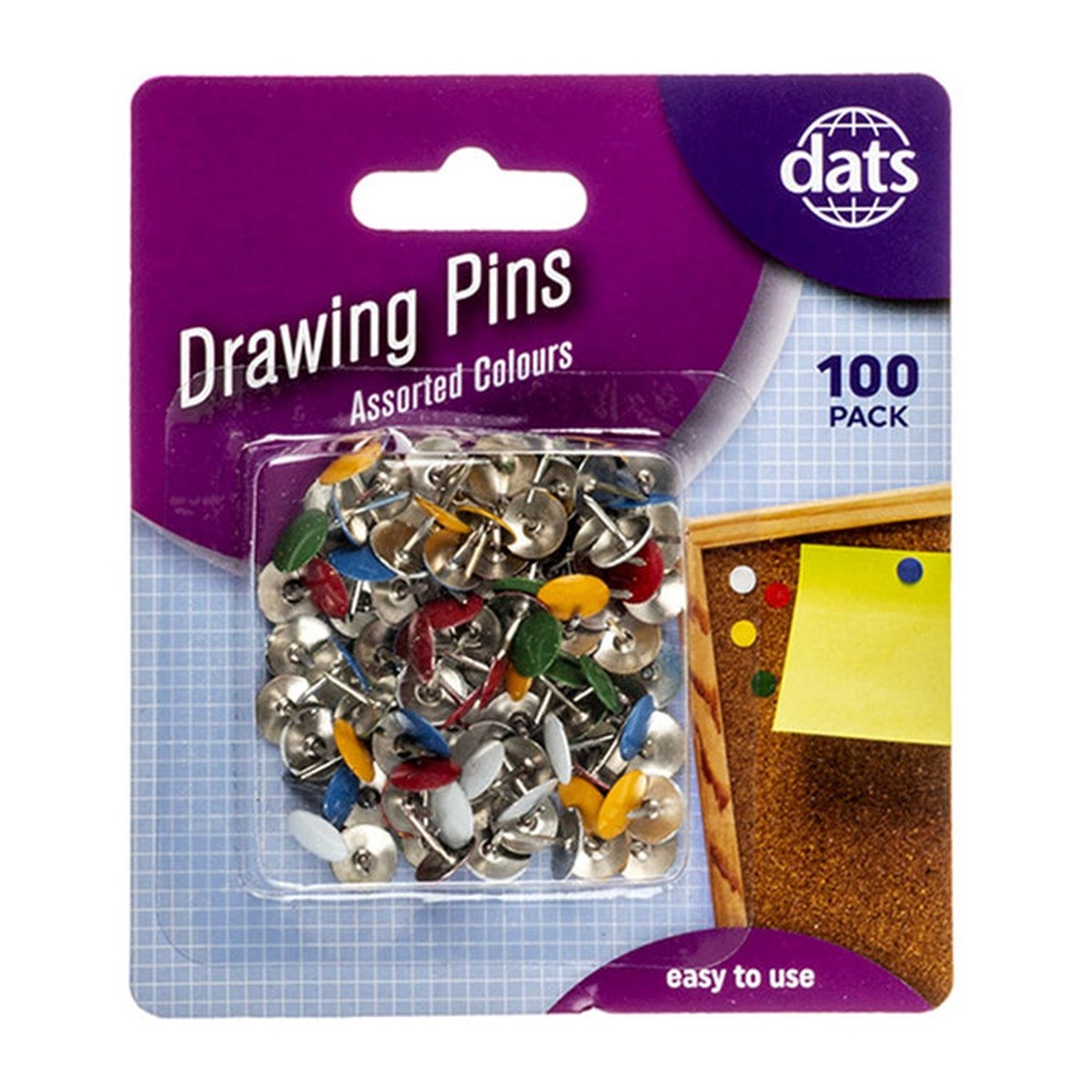 Pin Drawing Assorted Colours 100pk