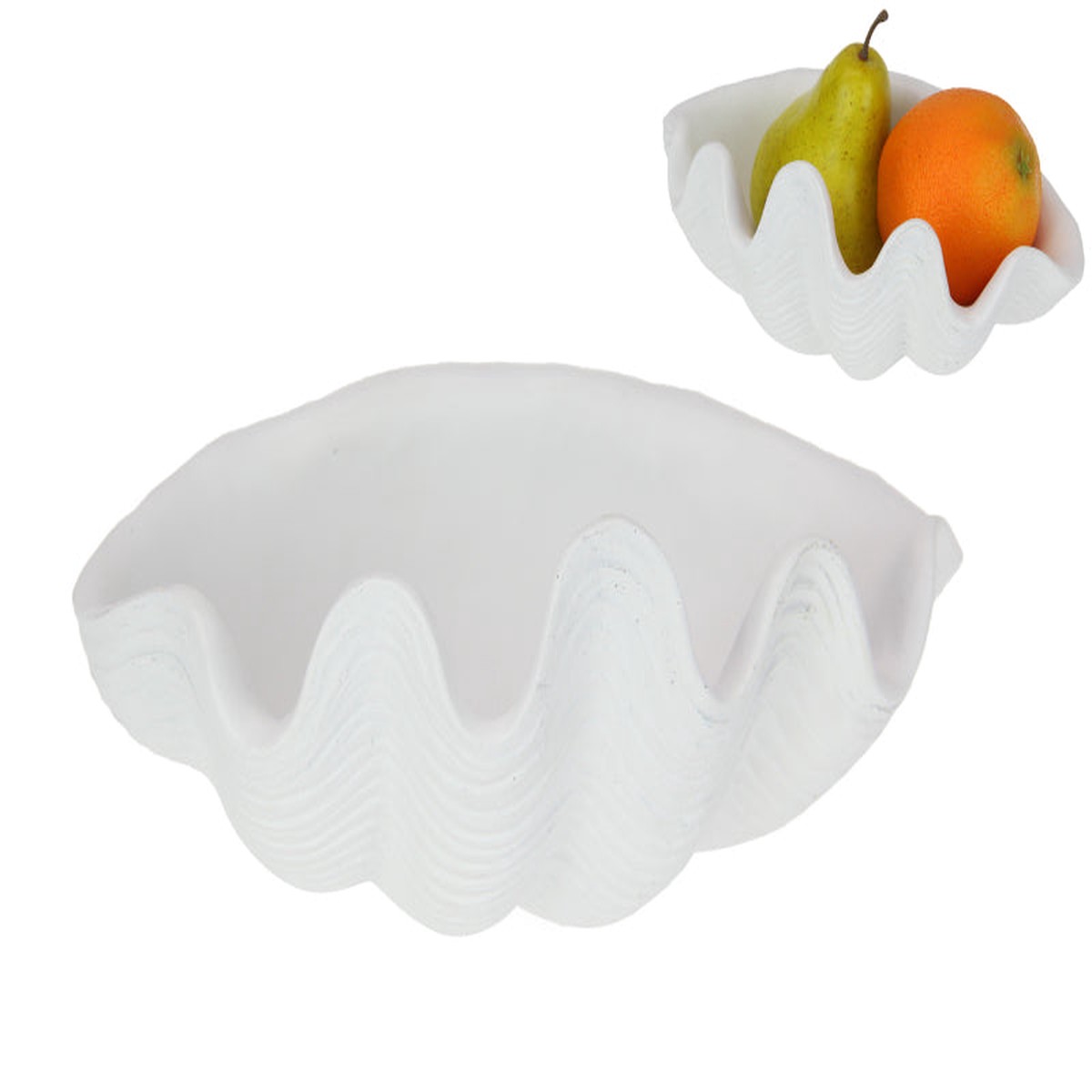 White Beach Clam Bowl 22cm